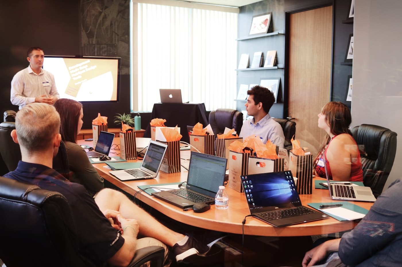 The White Raven Group team at work in the studio